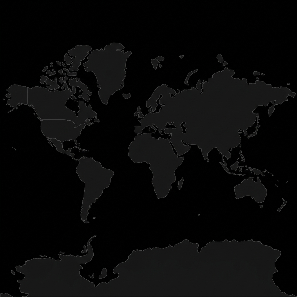 World map showing HFX Studios global client distribution